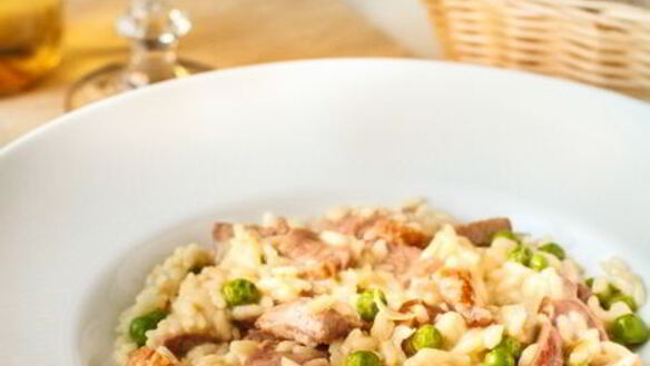 ШАГ 21. ризотто с уткой и молодым горошком