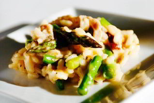 Ризотто со спаржей и зеленым луком