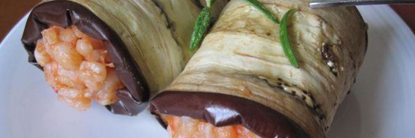 Ризотто в баклажане