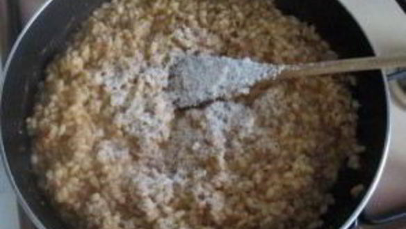 ШАГ 5. ризотто в баклажане