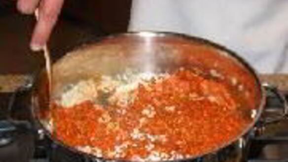 ШАГ 2. ризотто в томатном соусе