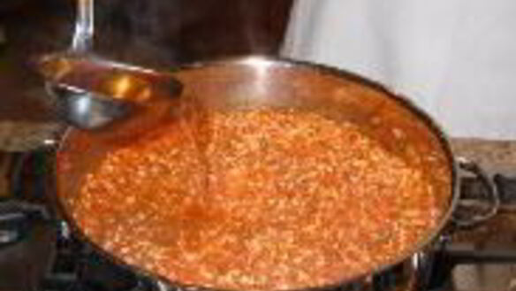 ШАГ 3. ризотто в томатном соусе