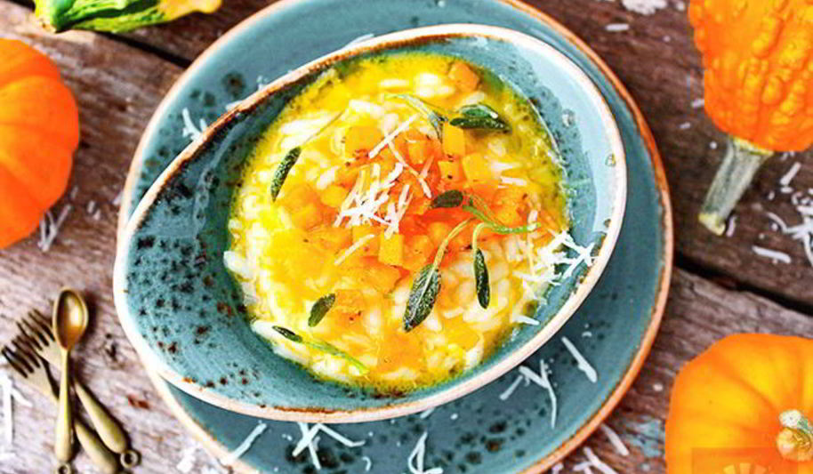 Рецепт тыквенное ризотто с шалфеем