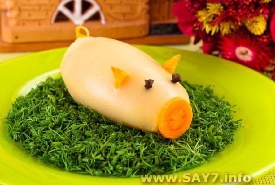 Фаршированные кальмары Поросята