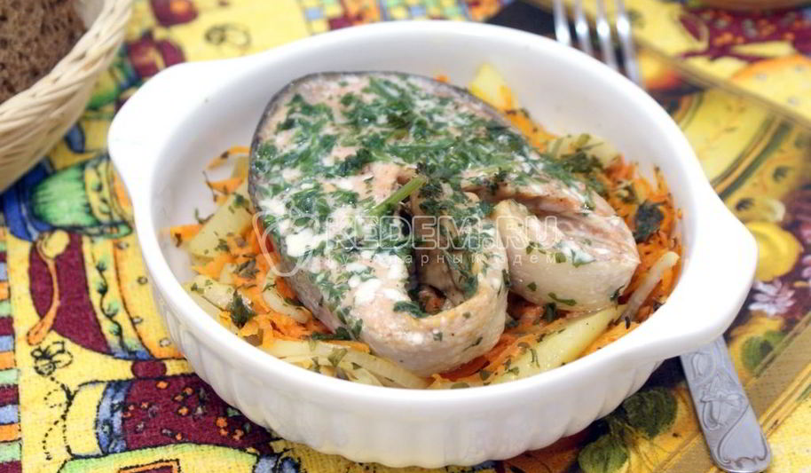 Рецепт кета с овощами в духовке