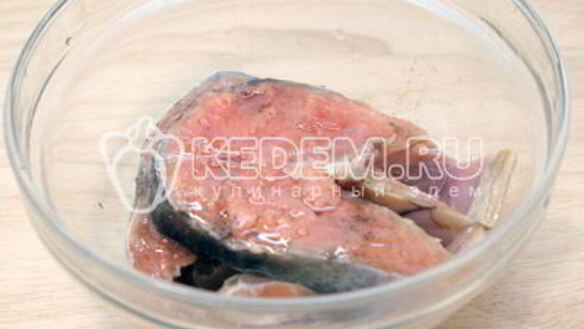 ШАГ 5. кета с овощами в духовке