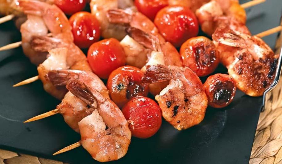 Рецепт креветки на шпажках с соусом терияки