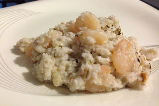 Креветки в кокосово-чесночной заправке по-полинезийски