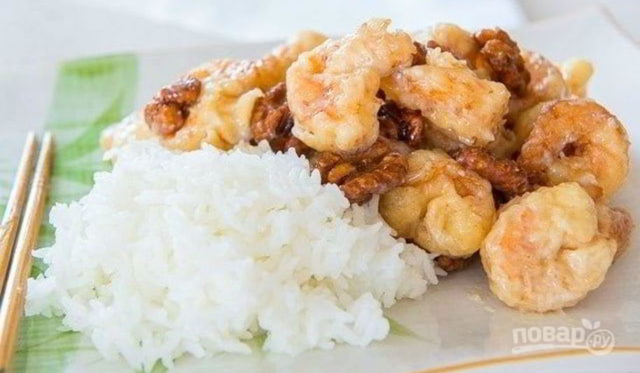 Рецепт креветки в меду