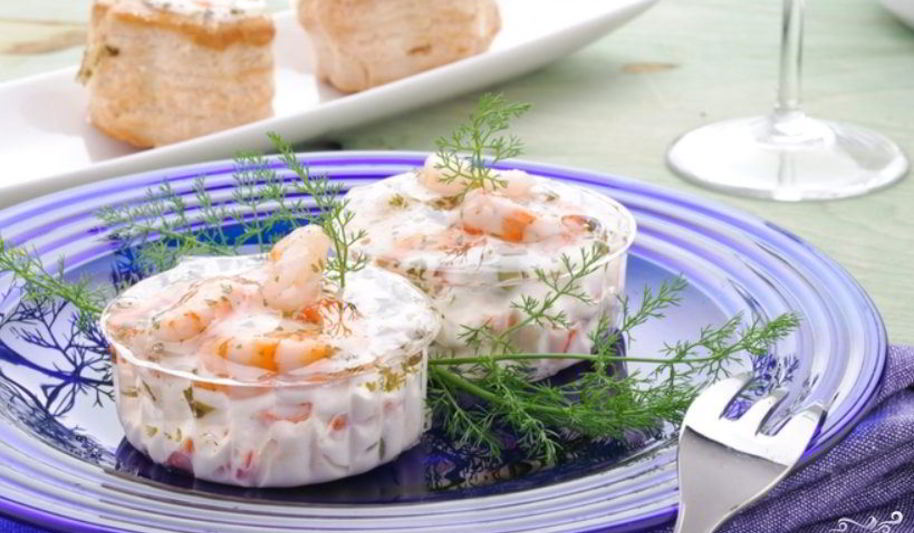 Рецепт креветки в сырно-чесночном соусе