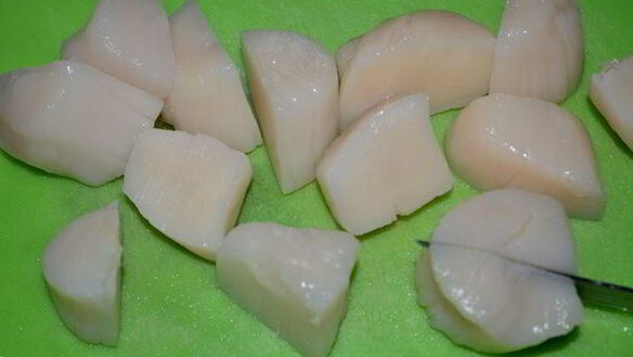 ШАГ 2. морские гребешки с зеленой фасолью