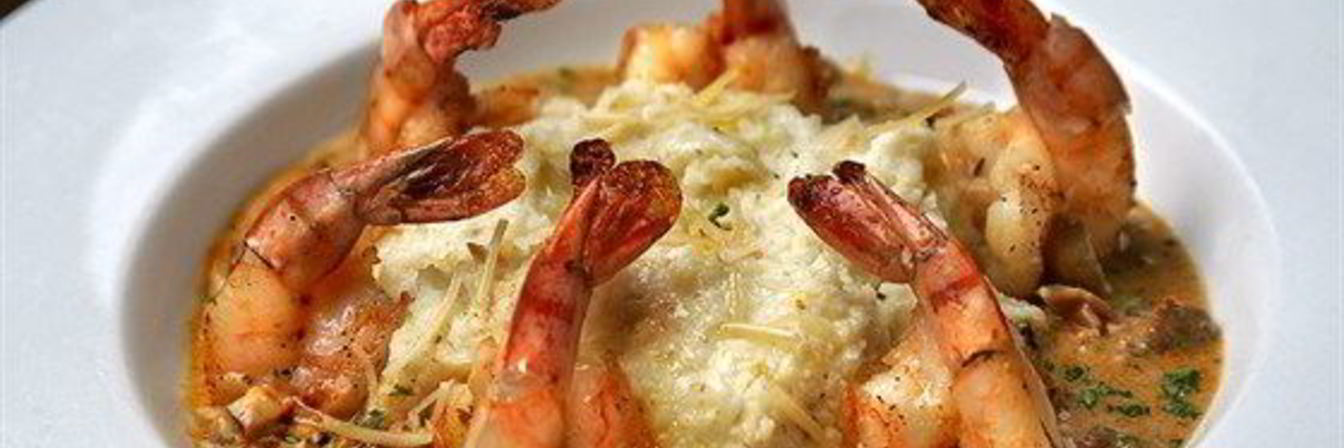 Острые креветки с голубым сыром и сельдереем