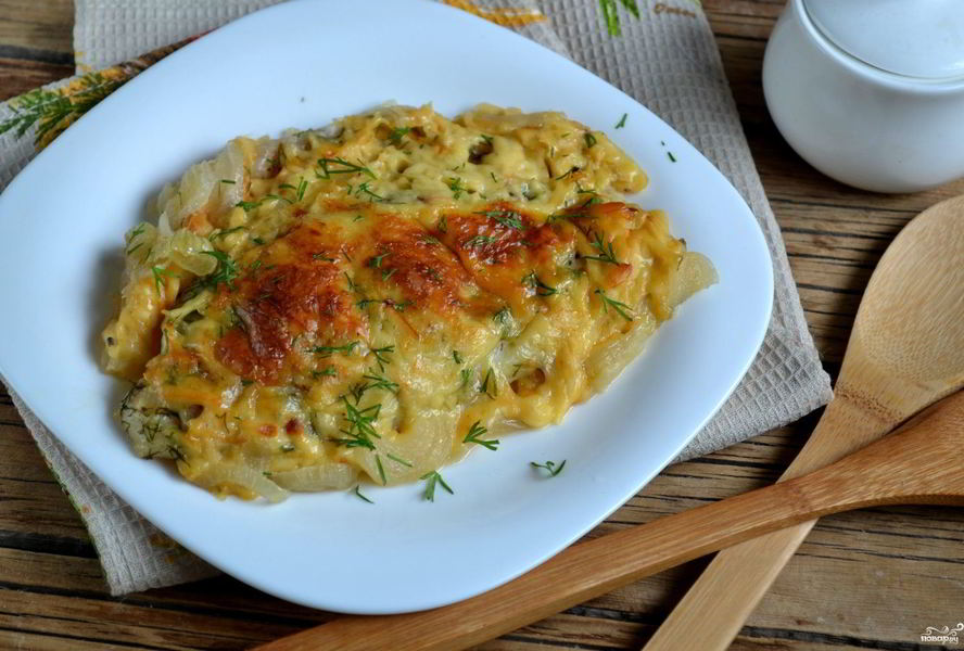 Пангасиус в духовке под сыром