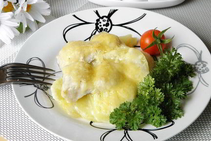 Рыба под соусом Бешамель в духовке