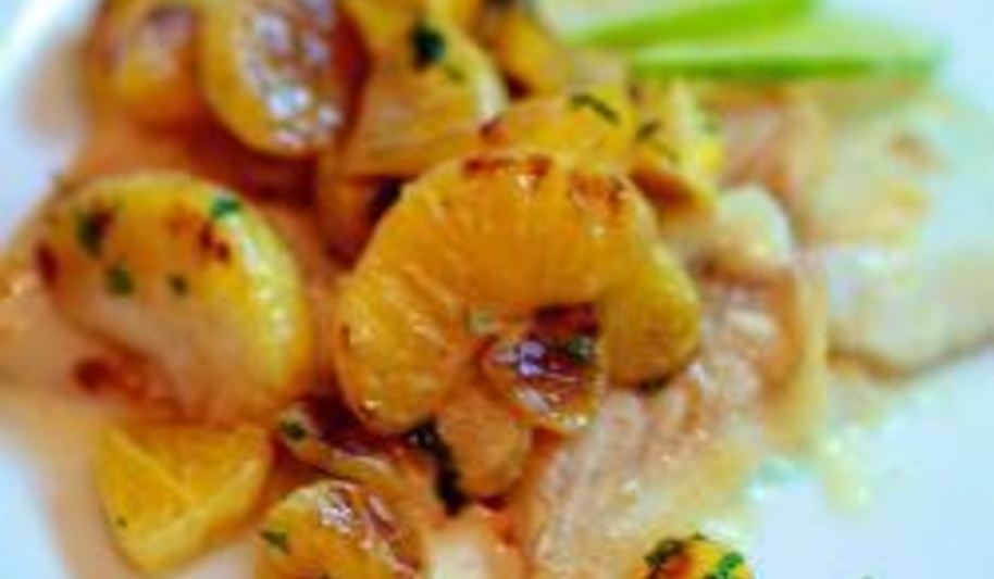 Рецепт рыба с мандаринами