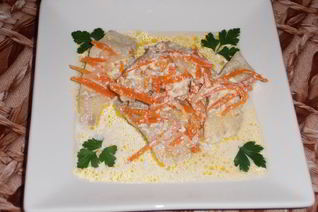 Рыба с морковкой