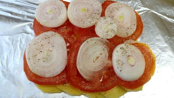 ШАГ 4. рыба с овощами в духовке