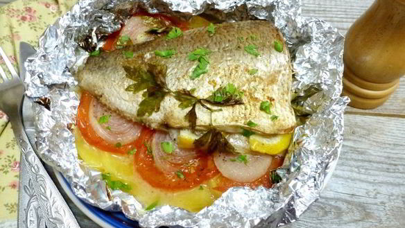 ШАГ 8. рыба с овощами в духовке