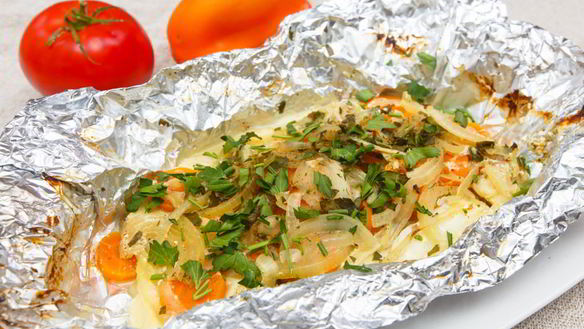 ШАГ 11. рыба с овощами в фольге