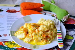 Рыба, тушенная с овощами