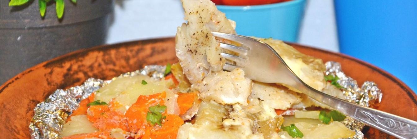 Рыба в фольге с картошкой