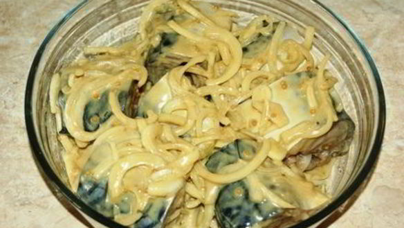 ШАГ 7. скумбрия в горчичном соусе