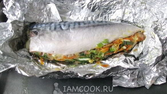 ШАГ 12. скумбрия запеченная с овощами в фольге