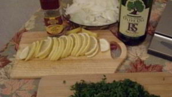 ШАГ 3. стерлядь в фольге в духовке