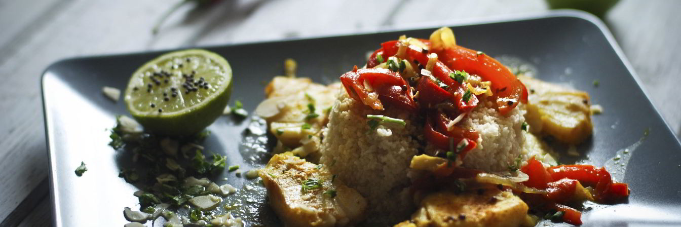 Треска с кускусом по-мароккански