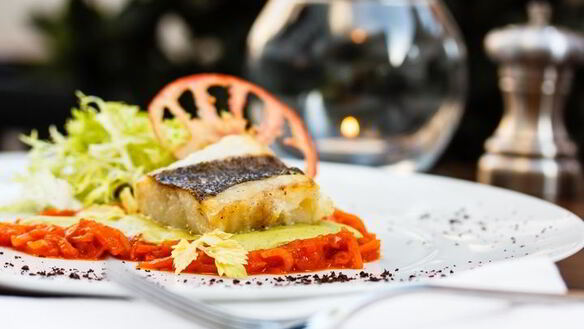 ШАГ 7. треска с пюре из кабачков