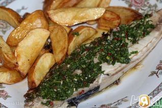 Запеченая скумбрия в соусе чимичурри