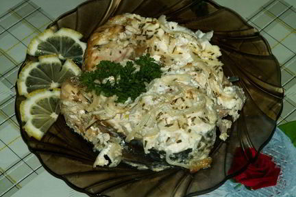 Запеченная рыба в сметане