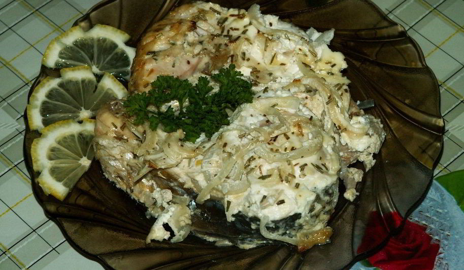 Рецепт запеченная рыба в сметане