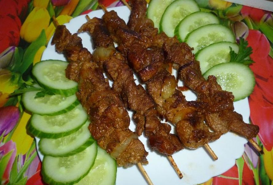 Быстрый шашлычок на сковороде