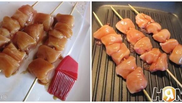 ШАГ 3. куриный шашлычок якитори