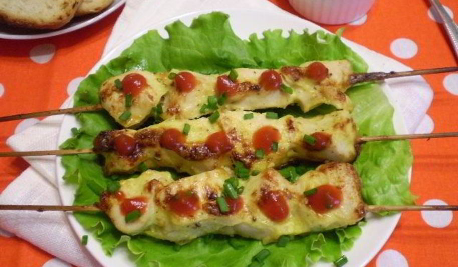 Рецепт куриные шашлычки на шпажках в духовке