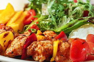 Куриные шашлычки на сковороде