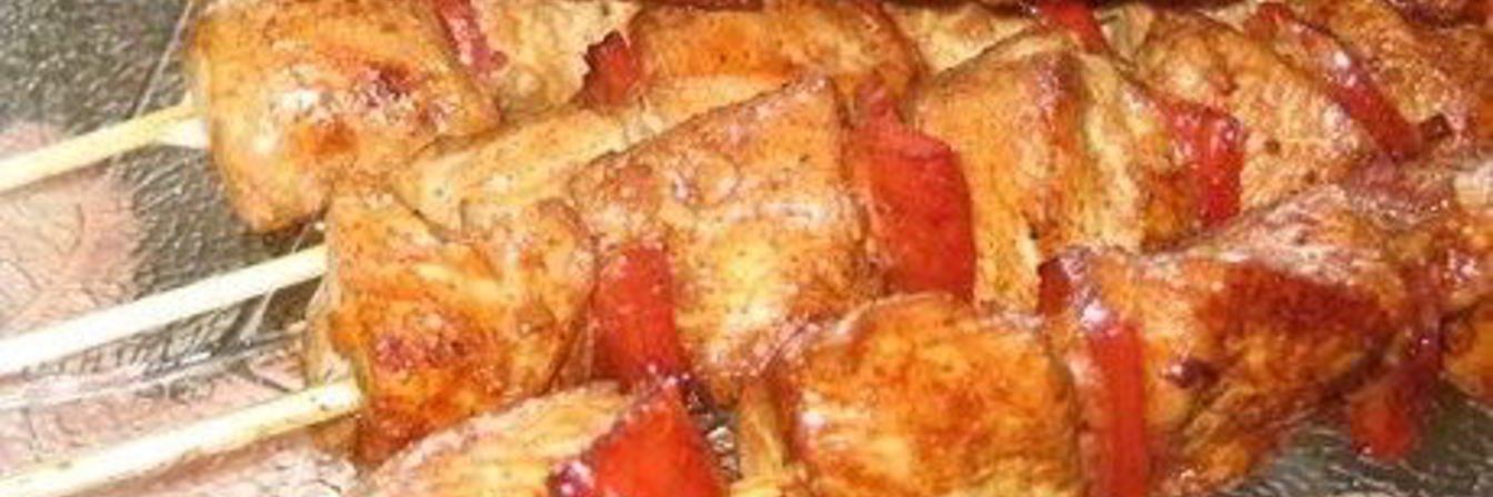 Куриные шашлычки со сладким перцем