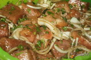 Маринад для шашлыка с мятой, петрушкой и реганом