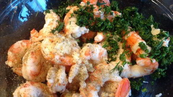 ШАГ 2. шашлычки из креветок