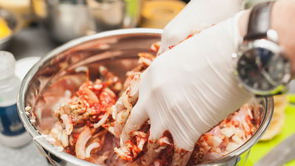 ШАГ 7. шашлычки из курицы с баклажанами