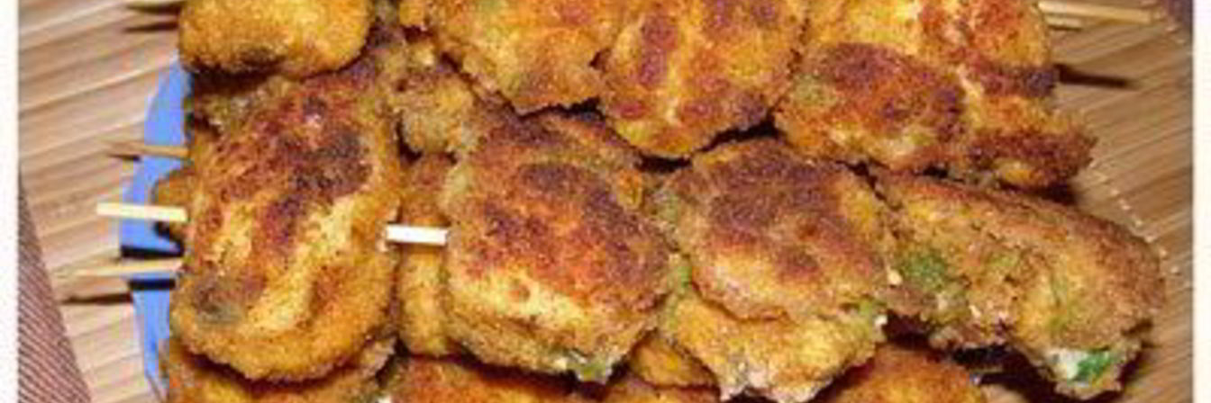 Шашлычки из курицы в панировке