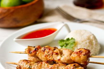Шашлычки из курицы в соевом маринаде