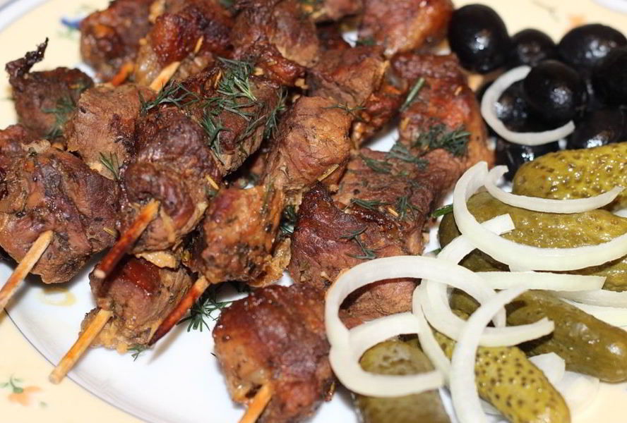 Шашлычки из свинины в рукаве