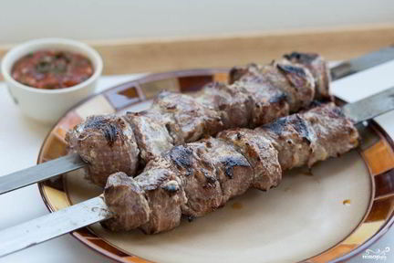 Шашлык из баранины в кефире