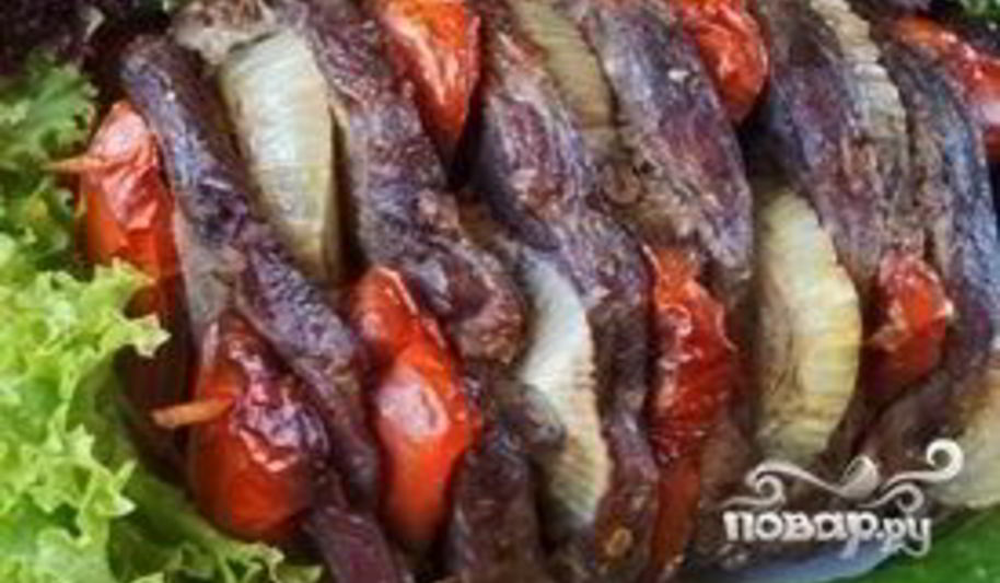 Рецепт шашлык из говядины в духовке