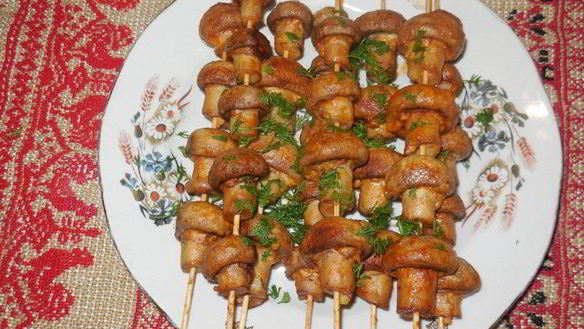 ШАГ 5. шашлык из грибов