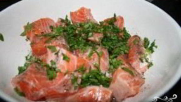 ШАГ 2. шашлык из красной рыбы