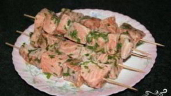 ШАГ 4. шашлык из красной рыбы