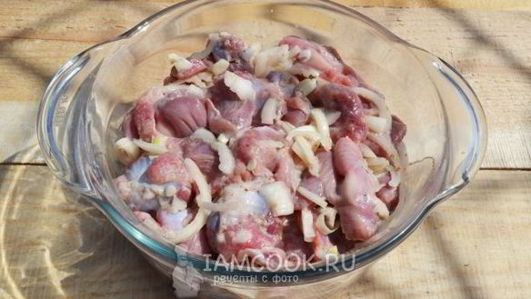 ШАГ 7. шашлык из куриных желудков